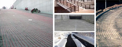 发热电缆路面融雪图